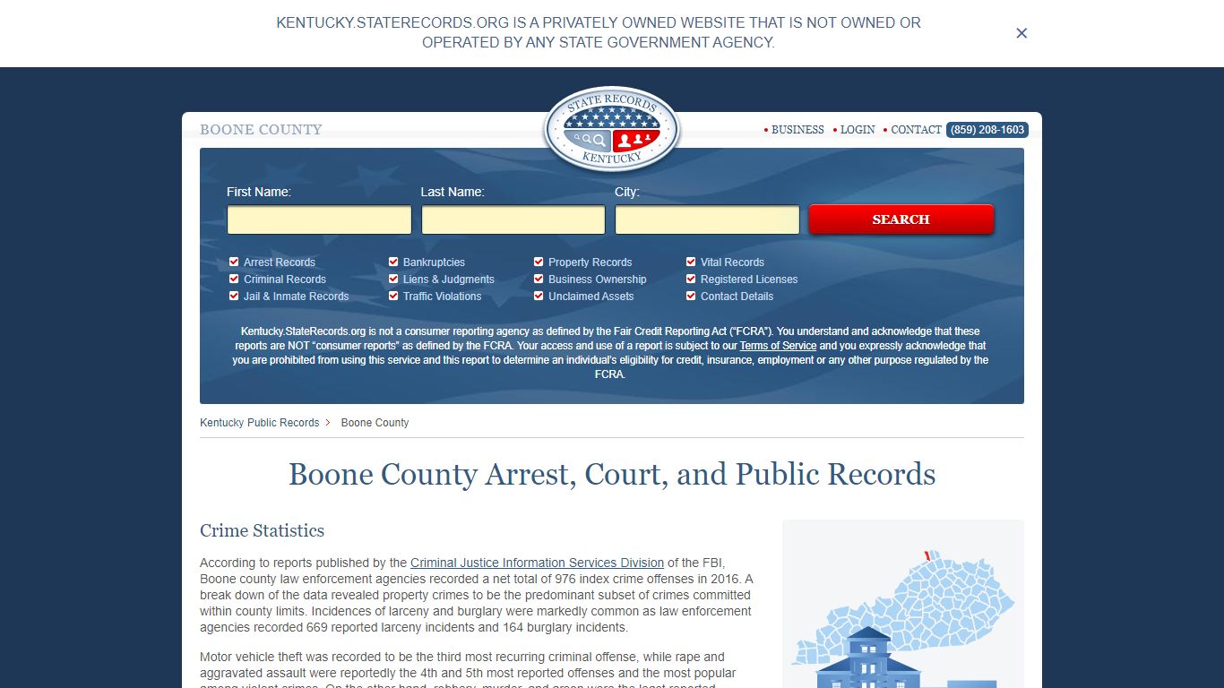 Boone County Arrest, Court, and Public Records